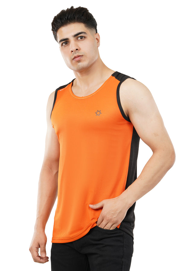 Side view from the left of the gym vest, designed for ultimate comfort and flexibility during physical activity.
