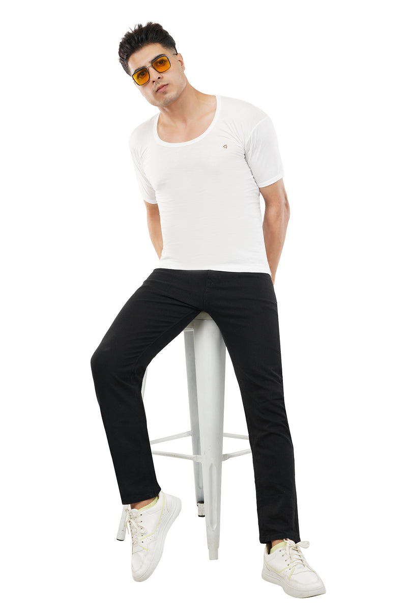 Sanatman white undershirt styled for everyday comfort and casual versatility.