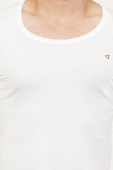 Close-up view of the chest area, featuring a premium logo design and superior craftsmanship.